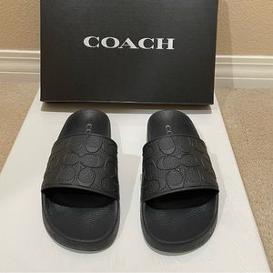 Coach SIGNATURE POOL SLIDE Color: Black Size: Men’s 8 D New in Box